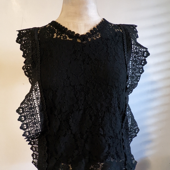 D.Moda Black lace blouse - Picture 4 of 5